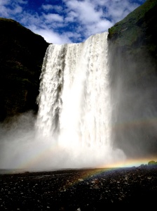 Iceland's beautiful Skogafoss waterfall